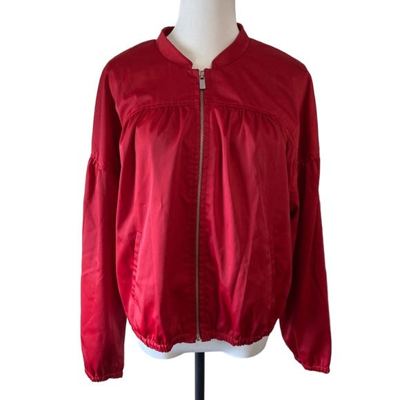 Michael Kors Satin Bomber Jacket size L - Picture 1 of 9